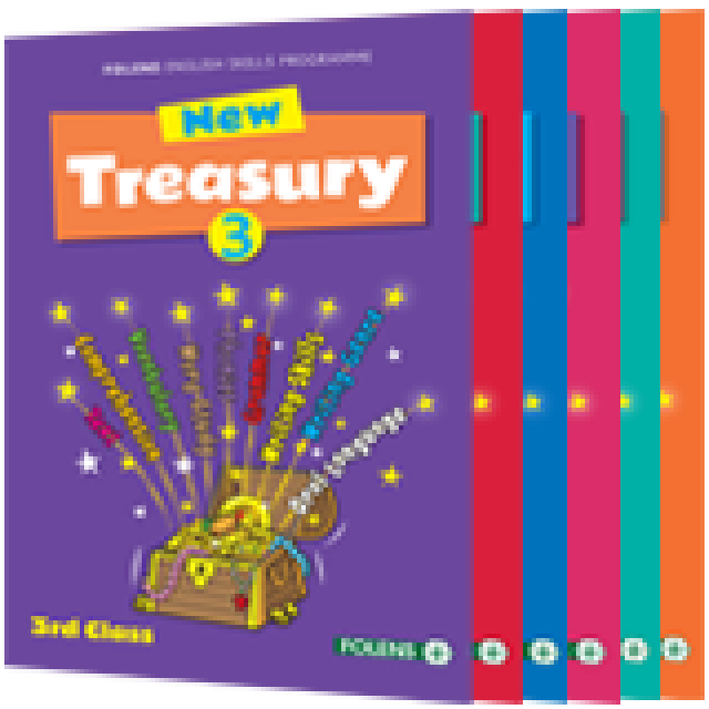 New Treasury, Folens English skills school books for 1st class, 2nd class, 3rd class, 4th class, 5th class, 6th class.