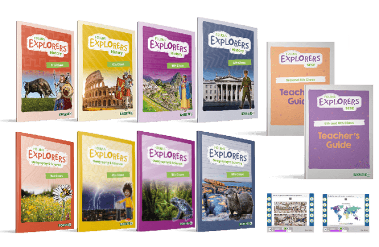 Folens Explorers SESE print and digital school books 3rd to 6th class
