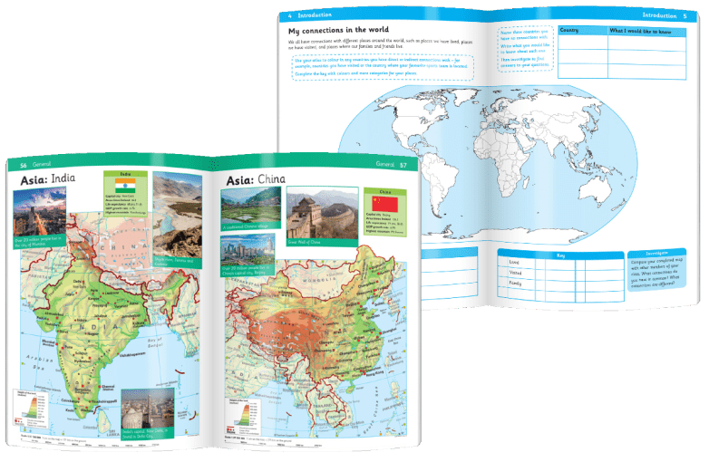 Atlas and Atlas Hunt page spread