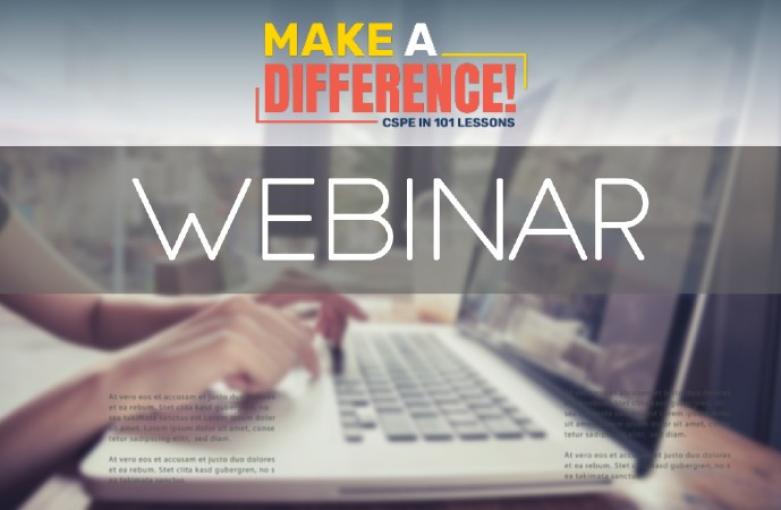 Make a Difference CSPE teacher webinar