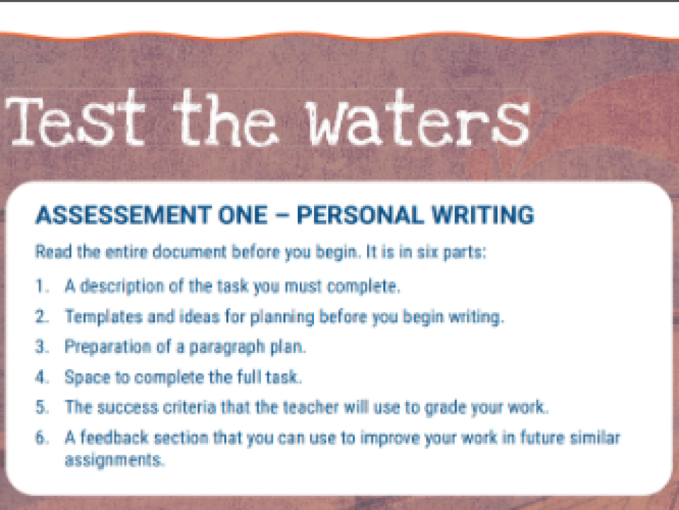 Assessment 1: Personal writing