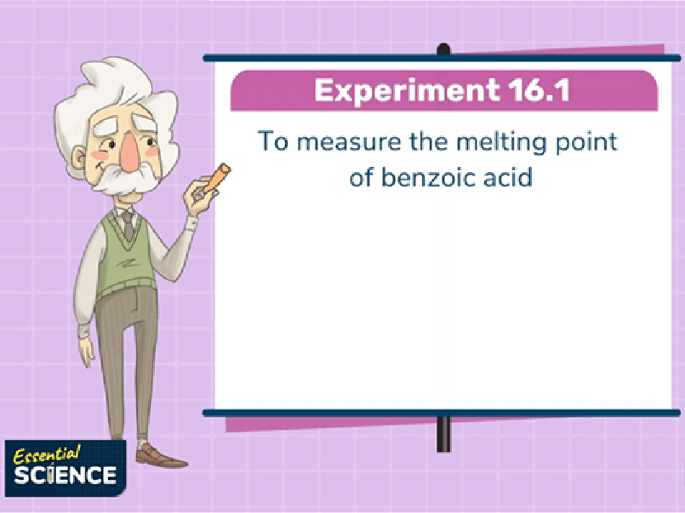 16.1: To measure the melting point of benzoic acid