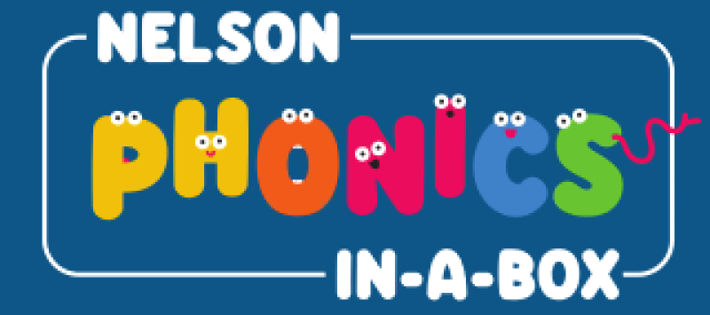 Nelson Phonics-in-a-Box logo from Folens Literacy